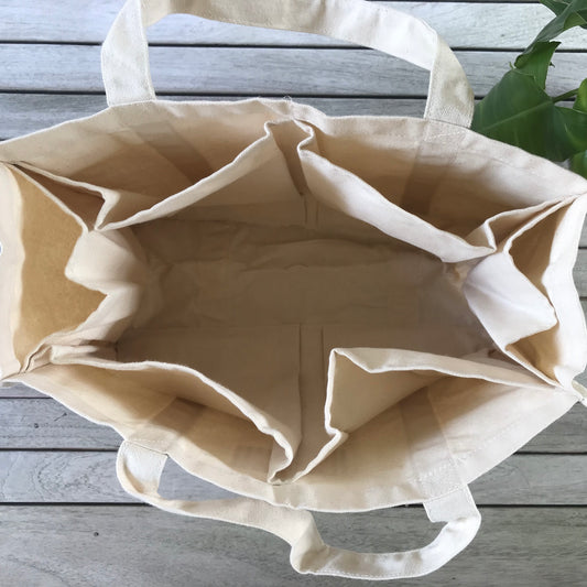Unbleached Cotton Multipocket Bag